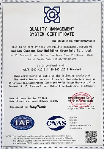 Quacent ISO Certificate